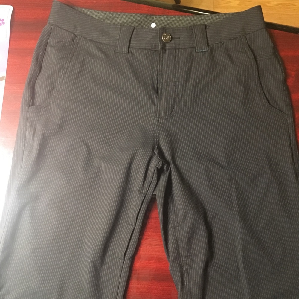 LuLu Lemon Dress pants 34x30 Black w/pinstripe